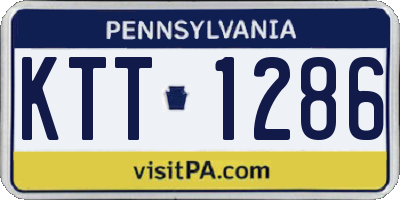 PA license plate KTT1286