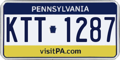 PA license plate KTT1287