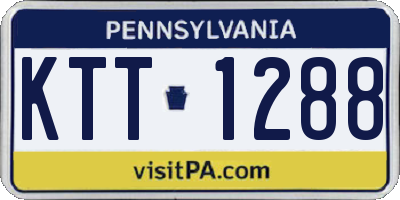 PA license plate KTT1288
