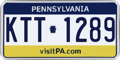 PA license plate KTT1289