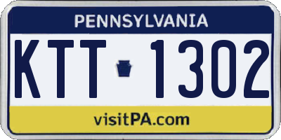 PA license plate KTT1302