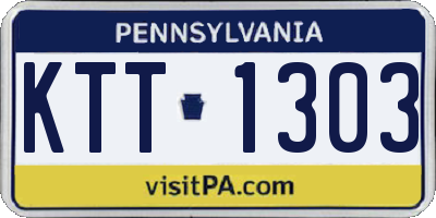 PA license plate KTT1303