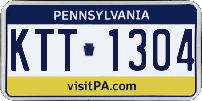 PA license plate KTT1304