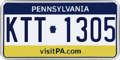 PA license plate KTT1305