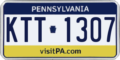 PA license plate KTT1307