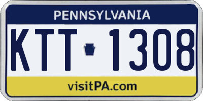 PA license plate KTT1308