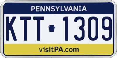 PA license plate KTT1309