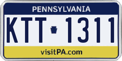 PA license plate KTT1311