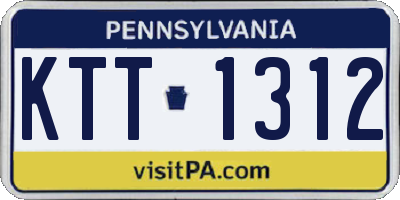 PA license plate KTT1312