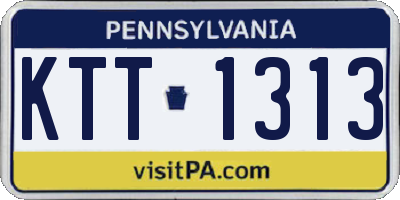 PA license plate KTT1313