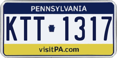 PA license plate KTT1317