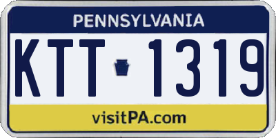 PA license plate KTT1319