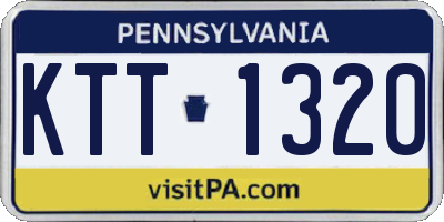 PA license plate KTT1320