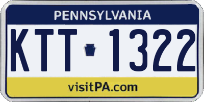 PA license plate KTT1322
