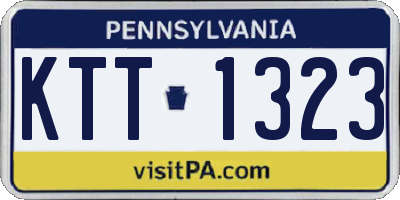 PA license plate KTT1323