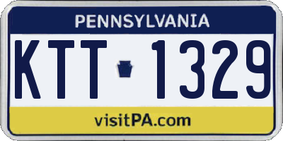 PA license plate KTT1329