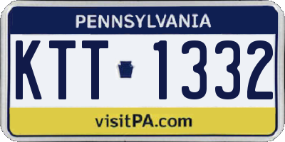 PA license plate KTT1332
