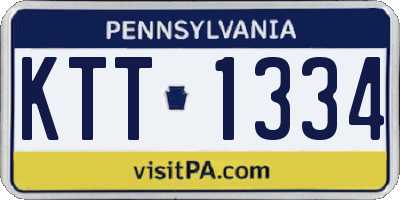 PA license plate KTT1334