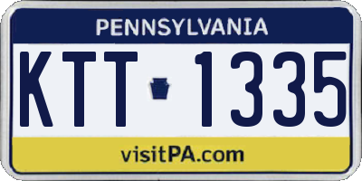 PA license plate KTT1335