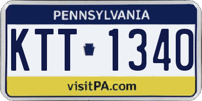PA license plate KTT1340