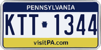 PA license plate KTT1344