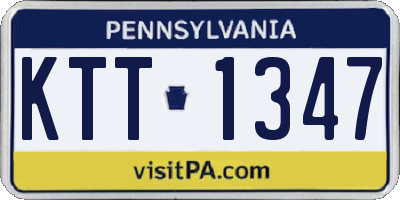PA license plate KTT1347