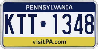 PA license plate KTT1348