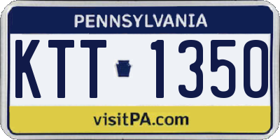 PA license plate KTT1350