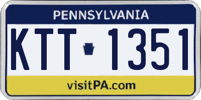 PA license plate KTT1351