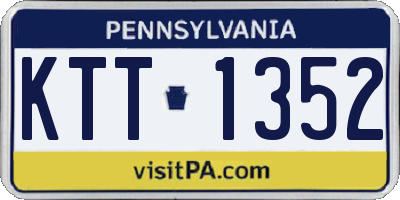 PA license plate KTT1352