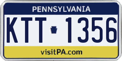 PA license plate KTT1356