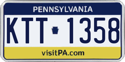 PA license plate KTT1358