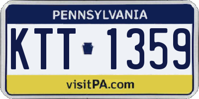 PA license plate KTT1359