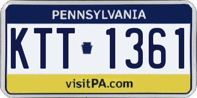 PA license plate KTT1361