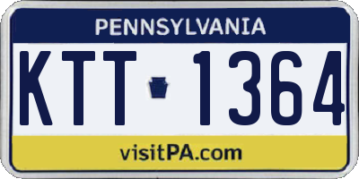 PA license plate KTT1364