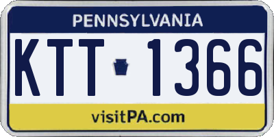 PA license plate KTT1366