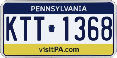 PA license plate KTT1368