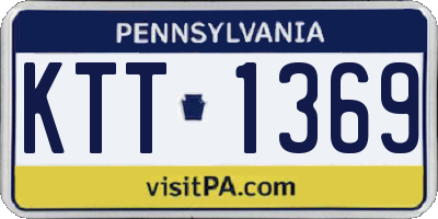 PA license plate KTT1369