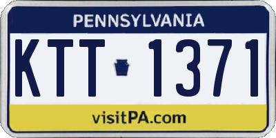 PA license plate KTT1371