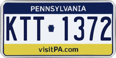 PA license plate KTT1372