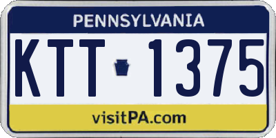 PA license plate KTT1375