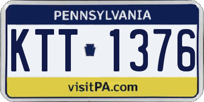 PA license plate KTT1376