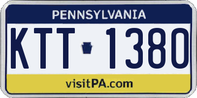 PA license plate KTT1380