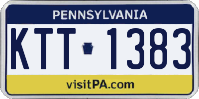 PA license plate KTT1383
