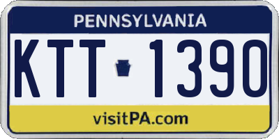 PA license plate KTT1390
