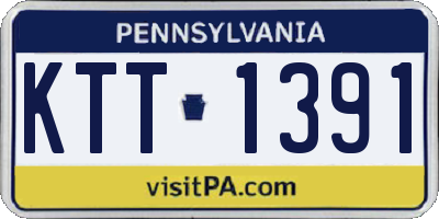 PA license plate KTT1391