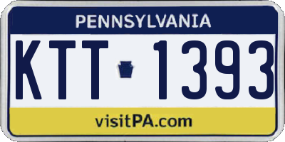 PA license plate KTT1393