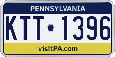 PA license plate KTT1396