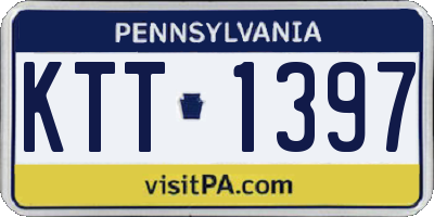 PA license plate KTT1397