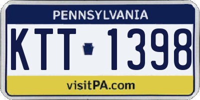 PA license plate KTT1398